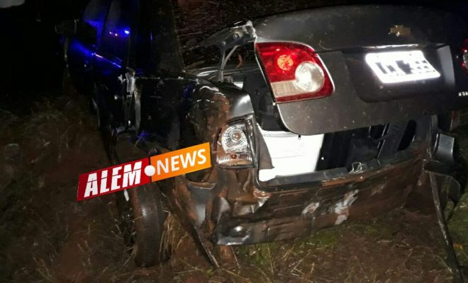 Automóvil derrapó en la Ruta 14
